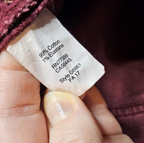 J. Crew Factory Skinny Maroon Corduroy Pants - Picture 8 of 8